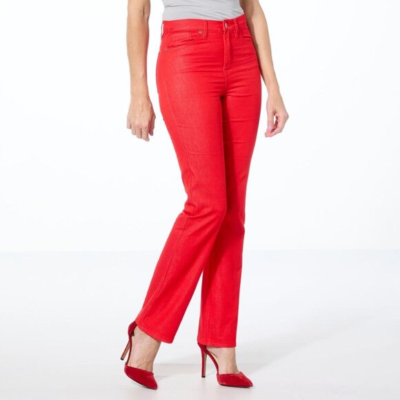 DG2 by Diane Gilman Soft and Sleek Denim Baby Bootcut Jean Size 20PW Lipstick - Picture 7 of 8